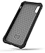 ENCASED Protective iPhone XR Case w/Tempered Glass Screen Protector (Falcon Series) - Ultra Rugged Full Body Cover (Black)