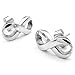 KONOV Womens Stainless Steel Love Infinity Stud Earrings, Silver
