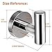 Polished Chrome Towel Coat Hooks SUS304 Stainless Steel Bathroom Clothes Garage Hotel Cabinet Closet Sponges Robe Hook Wall Mounted Round Kitchen Heavy Duty Bath Door Hanger 2 Pack