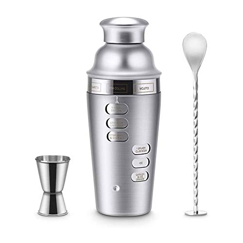 LKNJLL Cocktailshaker, Martini Shaker, Getränk Shaker, Cocktailshaker Set 3 Stück, Boston Shaker, Bar Set, barsieb, Bar…