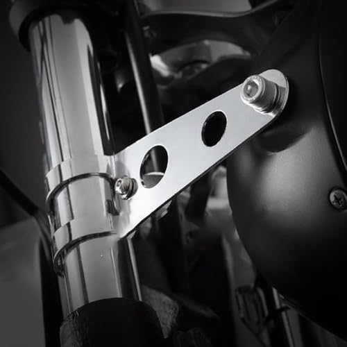 HQTS Universal Motorcycle Headlight Bracket 38mm - 51mm Motorcycle Headlight Holder Black Clip