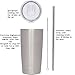 YORXZ Stainless Steel Double-Wall Vacuum Tumbler with Sliding Lid and Straw (20 oz)