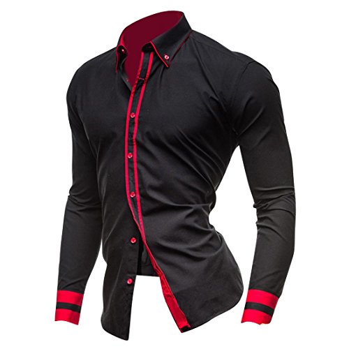 Jeansian Hombre Camisas Moda Manga Larga