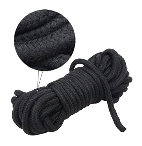Namee High Quality Silky Japanese Clothing Bondage Ultra Soft Rope Strap Restraints Kit for Couples Sex Games (Black) - Thumbnail 3