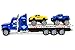 Monster Truck Transporter Truck – Hauler Trucks for Children Friction Toy Transporter Truck Ready to Run – Extreme Monster Truck Toy Car Transporter Semi Trailer Friction Toy Truck Ready to Run W/ 2 E