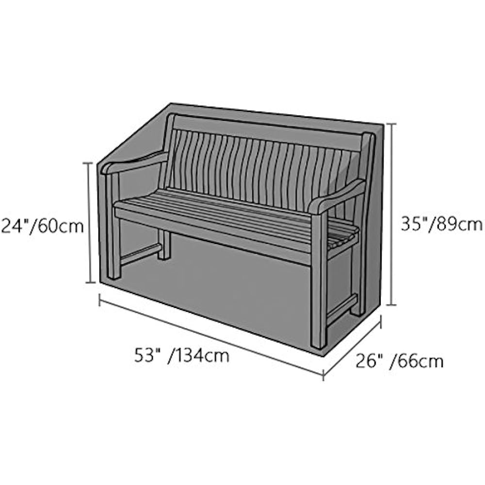 53-inch outdoor bench covers water resistant patio durable
