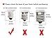 KINDEEP E11 LED Bulb, Mini Candelabra Base, AC120V 5W, 6000K Daylight E11 LED for Chandeliers Ceiling Fan Light, Not Dimmable, 6-Pack