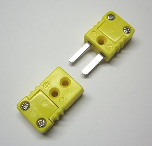 Miniature Mini K-Type Thermocouple Wire Connector, Cable Connector, 1 Set Pair Male and Female Plug