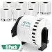 Pestai Compatible Labels Replacement for Brother DK-2205 Cut-to-Length Label 2.4" x 100 Feet, Compatible with Brother QL-500 QL-570 QL-700 QL-710W Printer (8 Rolls Plus 1 Reusable Cartridge)