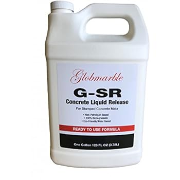 concrete release stamped charcoal agent powder stamp mats gal liquid clear