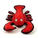 TUFFY - World's Tuffest Soft Dog Toy - Ocean Larry Lobster -Squeakers - Multiple Layers. Made Durable, Strong & Tough. Interactive Play (Tug, Toss & Fetch). Machine Washable & Floats.