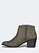 Low Western Ankle Bootie - Fringe Zip Up Boot - Cute Tassel Casual Heel - Simple Leather Walking Shoe