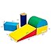 Matladin Indoor Safe Soft Foam Climber 5-Piece Sets, Beginner Toddler Climber with Slide Ramp Indoor Climbing Toys for Toddlers Kids and Children