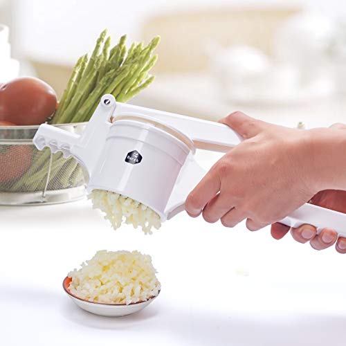 Nurch Potato Ricer, Fruit and Vegetables Masher Food Ricer Large Capacity with 3 Interchangeable Discs for Fine to Coarse Professional Baby Food Strainer and Press with Ergonomic Comfort Grip