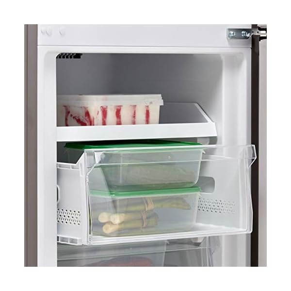 Fridgemaster-MC55251MDS-5050-Frost-Free-Fridge-Freezer-Silver-A-Rated Fridgemaster 251 Litre 50/50 Freestanding Fridge Freezer - Silver