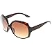 zeroUV Designer Inspired Large Round Fashion Womens Oversized Sunglasses (Tortoise Shell)