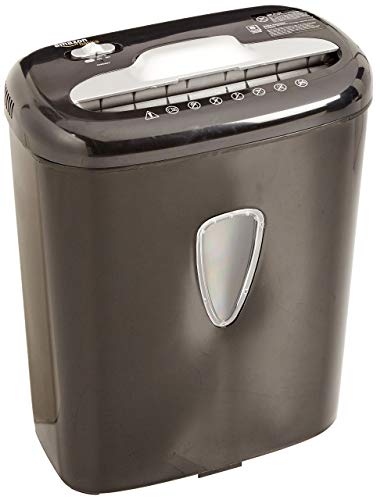 Amazon Basics 6-Sheet High-Security Micro Cut Paper and Credit Card Shredder, Black