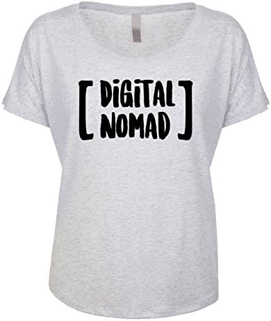 Digital Nomad Women's Dolman Shirt Heather-White Large