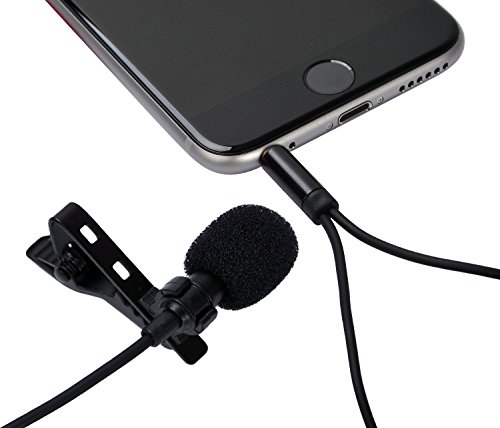 7TECH Professional Lavalier Lapel Microphone Omnidirectional Condenser Mic for iphone&Android Windows Smartphones Studio Video Recording Interview - Thumbnail 7