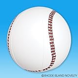 Rhode Island Novelty Inflatable Baseballs - Birthday Favors Decor - Beachball Fun - Spors Themed Pool Party Toy (12 Piece), Red White, 16
