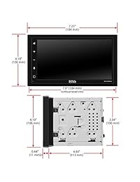 BOSS Audio BVCP9685A Estéreo para automóvil con Apple CarPlay, Android Auto   Doble Din Monitor LCD de pantalla táctil de 6.2 pulgadas, Bluetooth, teléfono de sincronización GPS, MP3, USB, Aux, receptor de radio AM   FM