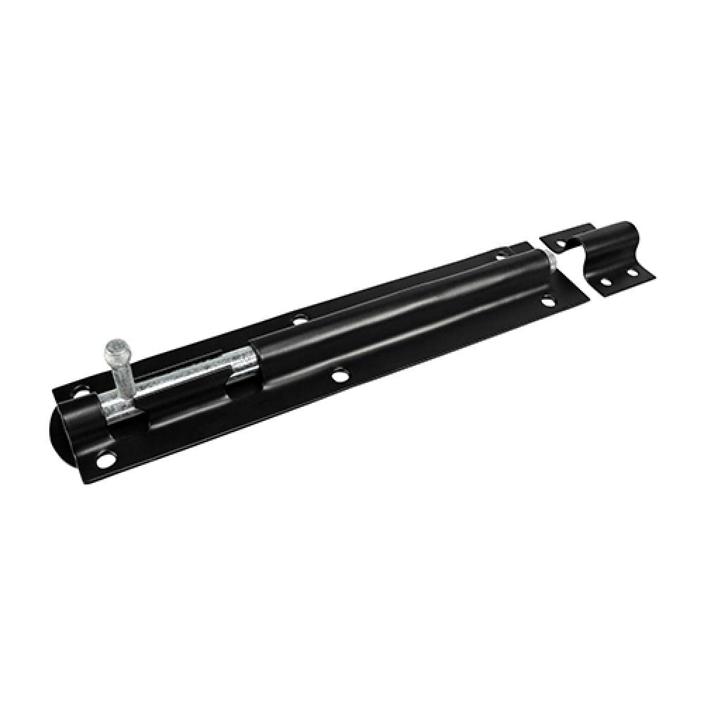 TIMCO Straight Tower Bolt - Black - 10" - Great for securing Flush Fitting Gates and shed Doors in a Closed Position, Adding Increased Security - One Bolt in a Pack.