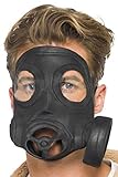 Smiffy's Men's Gas Mask, Black, One Size