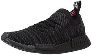 Image of adidas Originals Men's NMD_R1 STLT PK Running Shoe, Utility Black/Solar Pink, 5 M US