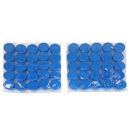 (Quantity: 25 Pieces) Beauticom 5G/5ML Round Clear Jars with BLUE Lids for Lotion, Creams, Toners, Lip Balms, Makeup Samples - BPA Free
