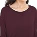 Lacle Women's Loose Fit Swing Tops Flattering Flowy Casual Summer T Shirt( Burgundy Large)