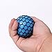 Nextnol 4Pcs Mesh Squishy Ball Rubber Stress Relief Squeezing Soft Rubber Vent Grape Ball Hand Wrist Toy Vent Toy(Red, Orange, Blue Green)