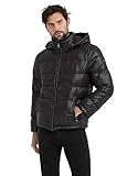 BINACL Men's Winter Jacket,Thicken Quilted Hooded Padded Down Alternative Puffer Coat(5 Color,XS-XXL)