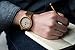 Treehut Wooden Watches for Men, Japanese Miyota Movement, Stylish Exotic Wrist Watch with Adjustable Stainless Steel Buckle, Leather Straps, Watch Made Real Bamboo Wood, Relojes Para Hombre