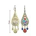 Himeiping Ethnic Retro Bohemian Droplets Color Dress Mexico Gypsy Dangle Earrings