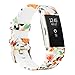 Replacement for Fitbit Charge 2 Band, Soft Silicone Adjustable Sport Strap Printed Bands with Classic Buckle Fitness Accessory Wristband for Fitbit Charge2 (Pattern-3, Small (Wrist 5.5