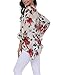 Nicetage Women Floral Loose Chiffon Blouse Caftan Poncho Tunic Tops 4289