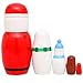 Moonmo 5pcs Wooden Russian Nesting Dolls Santa Claus Nesting Dolls Matryoshka Dolls