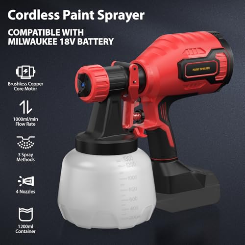 Paint Sprayer Compatible with Milwaukee 18V Battery(Battery Not Included) photo 8
