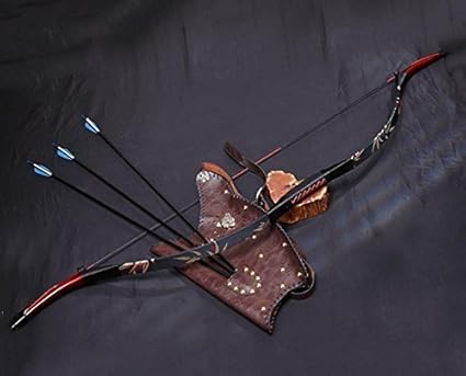 Amazon Co Jp Obert 伝統弓 アーチェリーアウトドア 木製 手作り 狩猟弓 リカーブボウ 組立簡単 弓道練習 スーツ 矢筒と3つの炭素の矢 スポーツ アウトドア