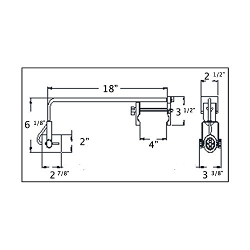 Direct-Lighting Fixed Straight Arm Display Light DL-59844