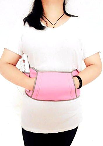 PITI USB Heated Waistband Waist Belt with Warm Pocket Winter Warm waistbelt Electric Warmer (Rose Red)