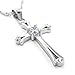 Amazing Grace Cross of Eternal Love Sterling Silver Pendant Necklace