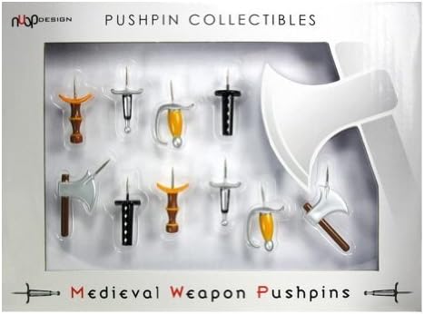 Medieval Weapon Push Pins by NuOp Design