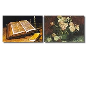 Still Life Paintings of Books Bowl with Peonies...