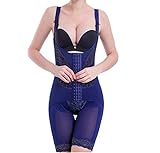 ieasysexy Women Full Body Shaper Waist Cincher Thigh Reducer Bodysuit Shapewear (Blue