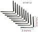 TEJATAN - Corner Brace Set (Also Know as - L Bracket, Angle Brackets, Right Angle Bracket, Angle Brace, Metal Angle Brackets, Angle Brackets, Angle Support Brackets (3 in X 3 in (10 Pack))