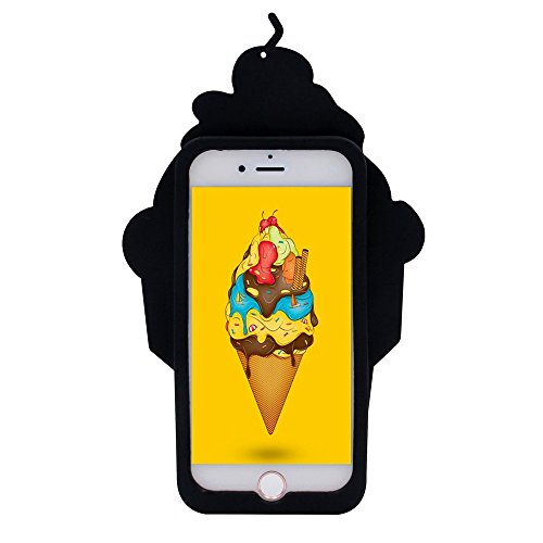 [REDshield] Apple iPhone 8/7/6S/6 Plus 3D Silicone Case, [Brown Ice Cream Cone] Flexible Anti-shock Silicone Protective Skin Case Cover - Thumbnail 4