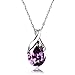 Valentine Day's Gift Tirio Swarovski Purple Eternal Love Austria Crystal Water-drop Pendant Come with a Chain Necklace 19