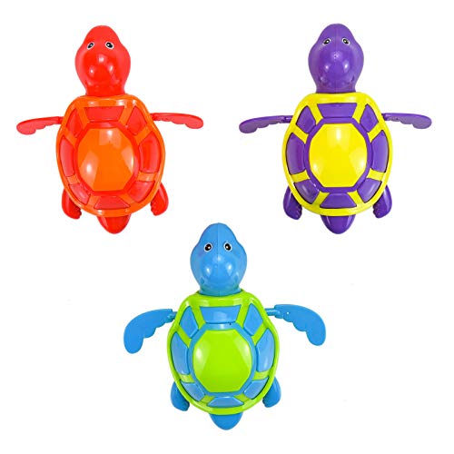 AQUEENLY 6 Pack Bath Swimming Turtle Toy, Wind Up Bath Toys for Toddlers Baby, Pool Bathtub Water Toy Turtle for Boys Girls - Thumbnail 7