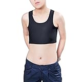Vinaka Super Flat Les Lesbian Tomboy Short Vest Chest Binder Tops